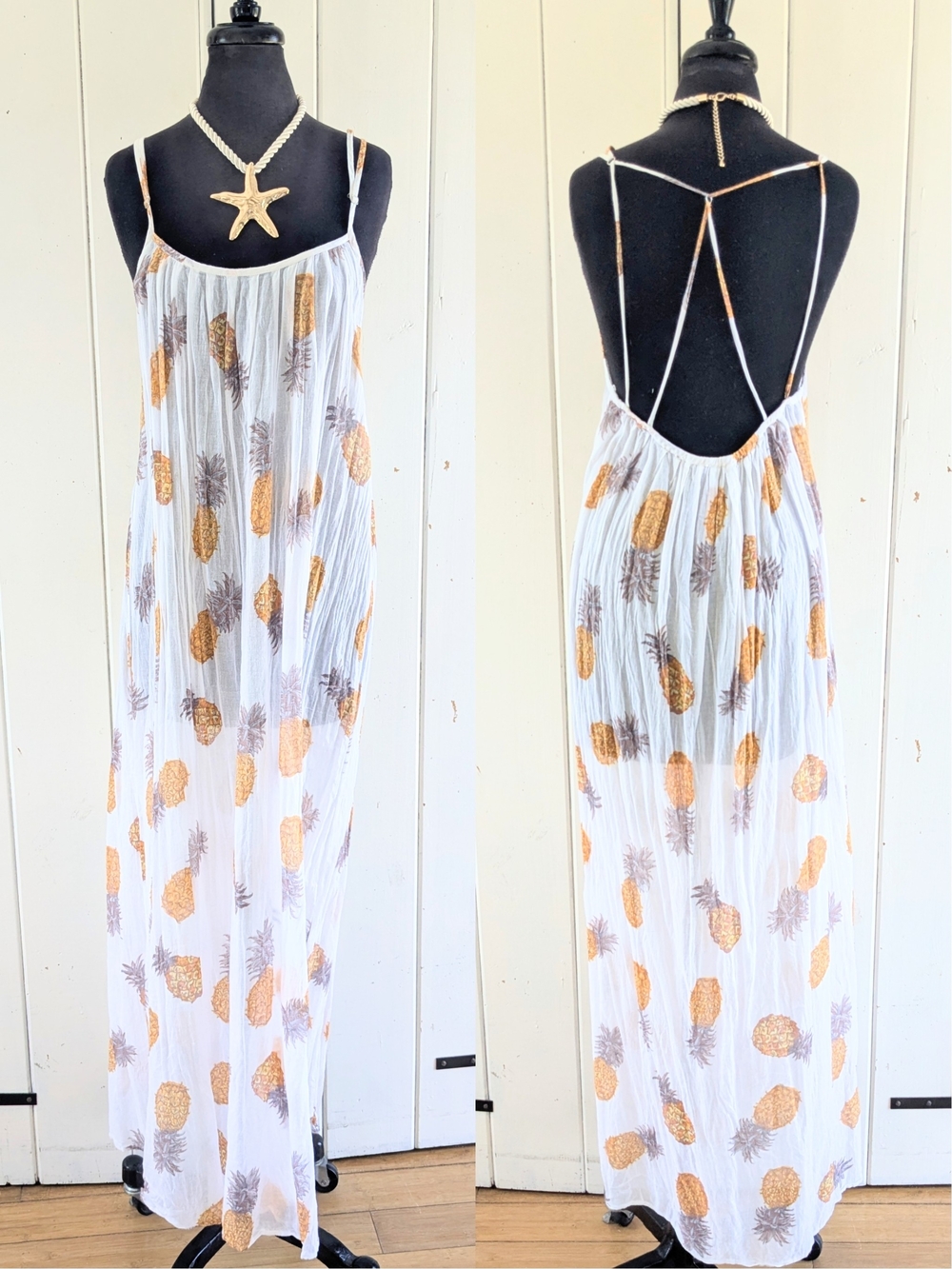 🌴Lovestitch Pineapple Sheer Swim Cover sz S